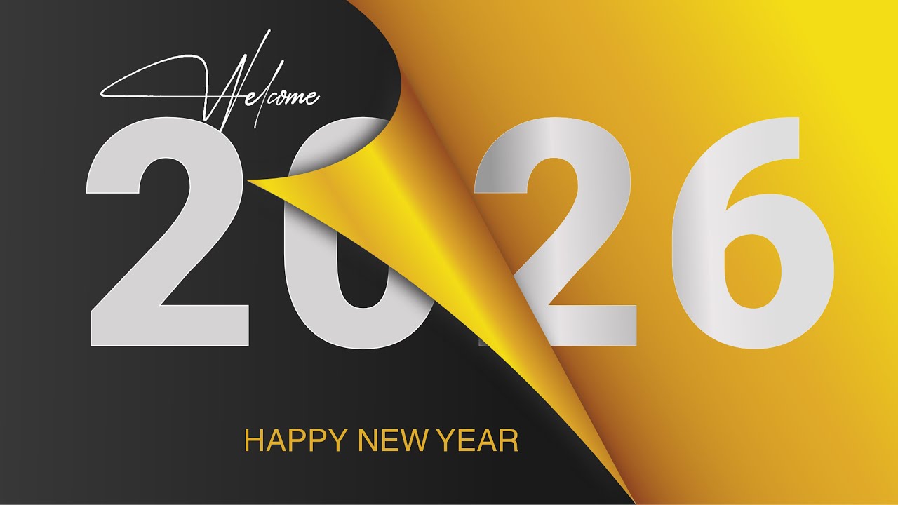 New Year 2026 Poster Design in CorelDRAW  Modern Typography & Creative Layout Tutorial