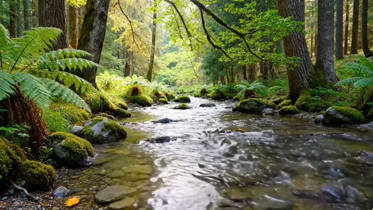 Peaceful River Sounds and Bird Chirping for Focus | Nature Sounds for Study
