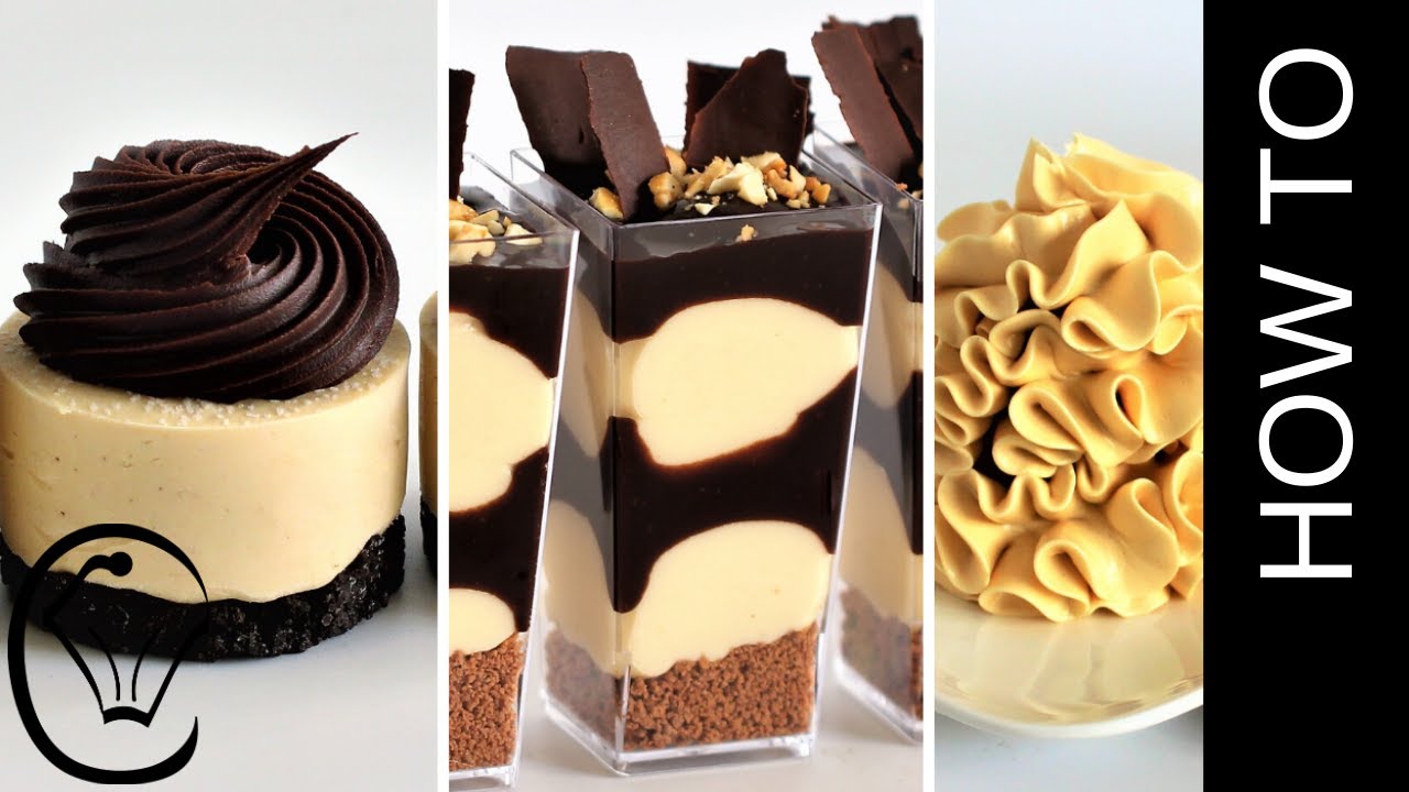 3 EASY Peanut Butter and Chocolate Dessert Creations Cheesecake Parfaits Buttercream COMPILATION