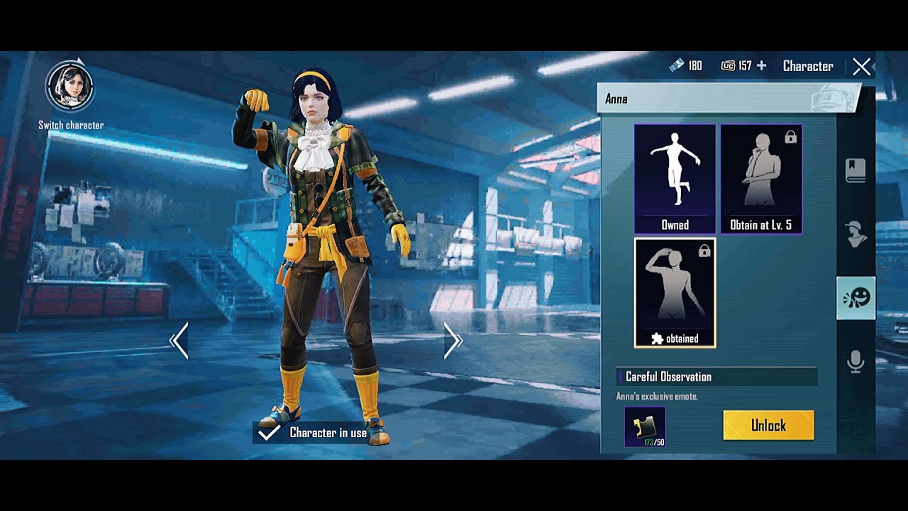 Buying New Character Anna In PUBG Mobile | Unlock All Emotes And Dresses Of Anna