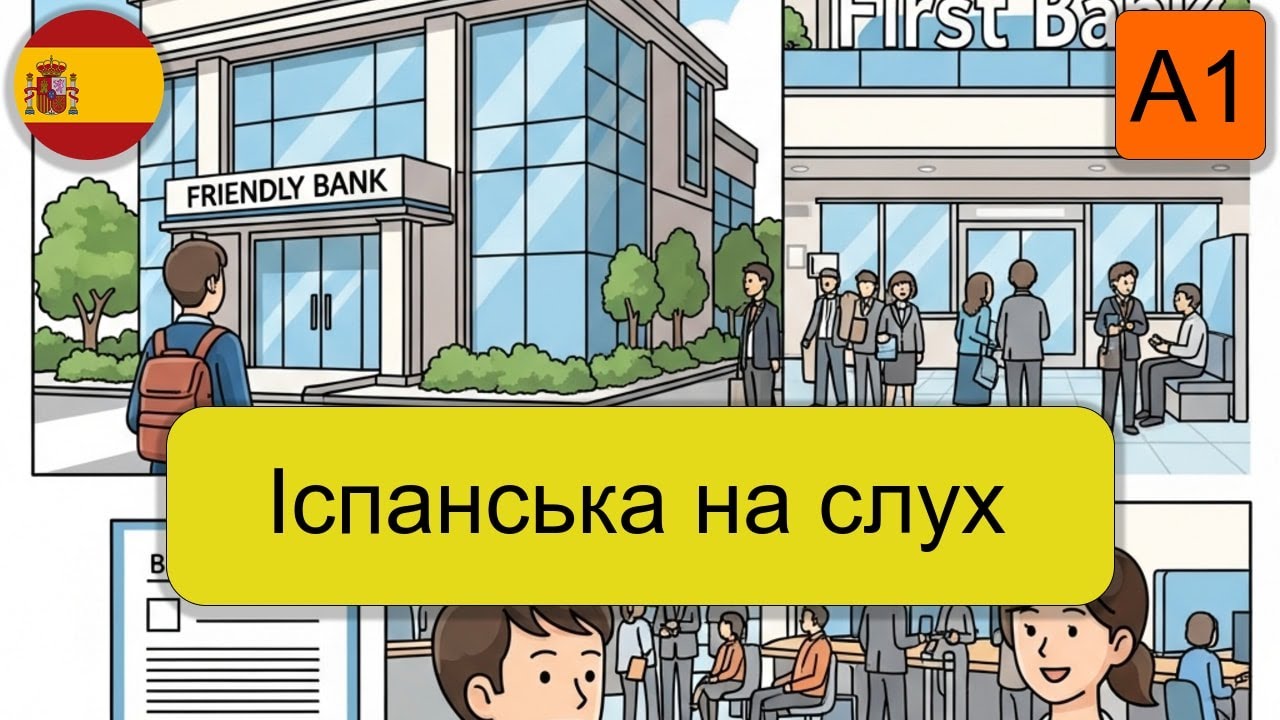 Аудіоісторії іспанською A1.Перший візит до банку