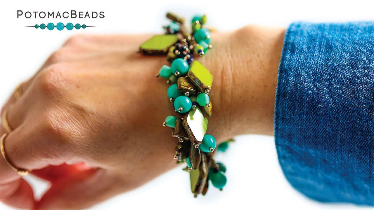 Vintage Czech Fringe Bracelet - DIY Jewelry Making Tutorial by PotomacBeads