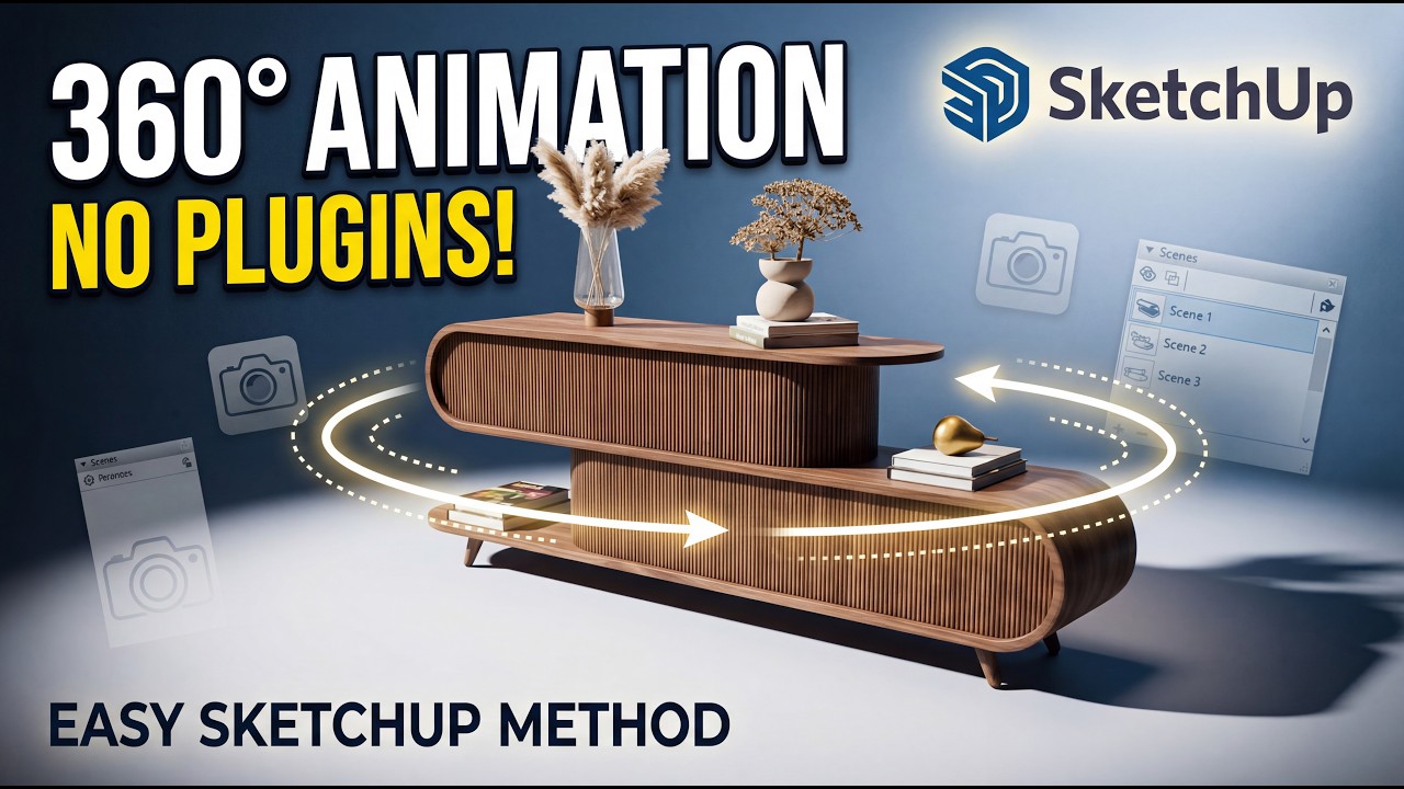 How I Created a 360&deg; Turnable Animation | Without Using Plugins in SketchUp
