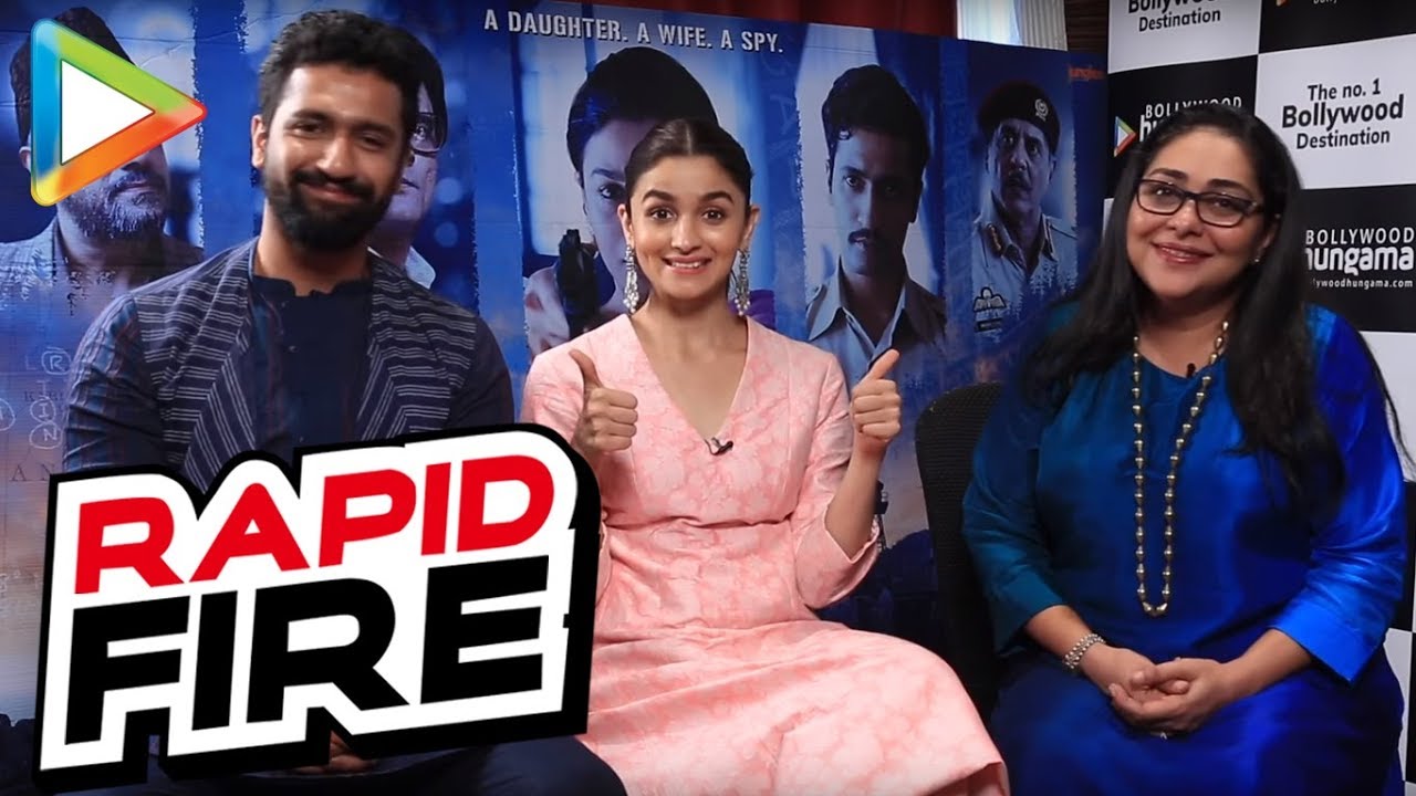 AWESOME Rapid Fire with Alia Bhatt, Vicky Kaushal and Meghna Gulzar