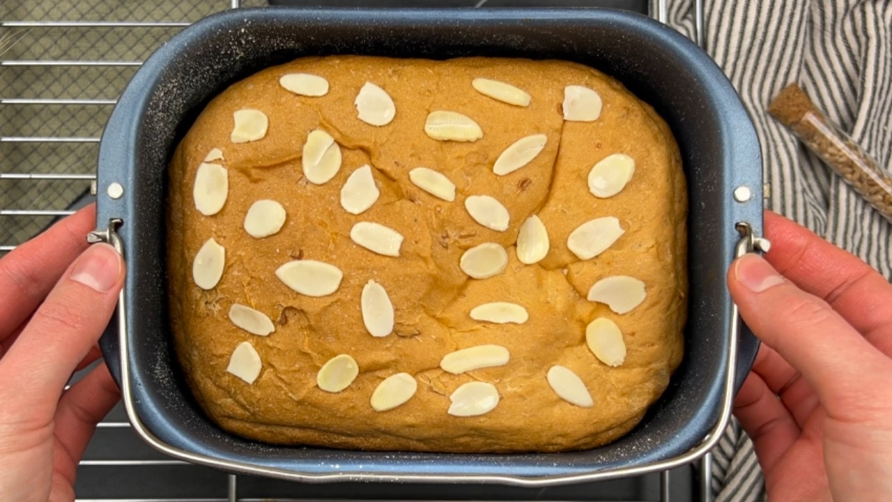 Easy Bread Machine Sweet Bread with Almonds