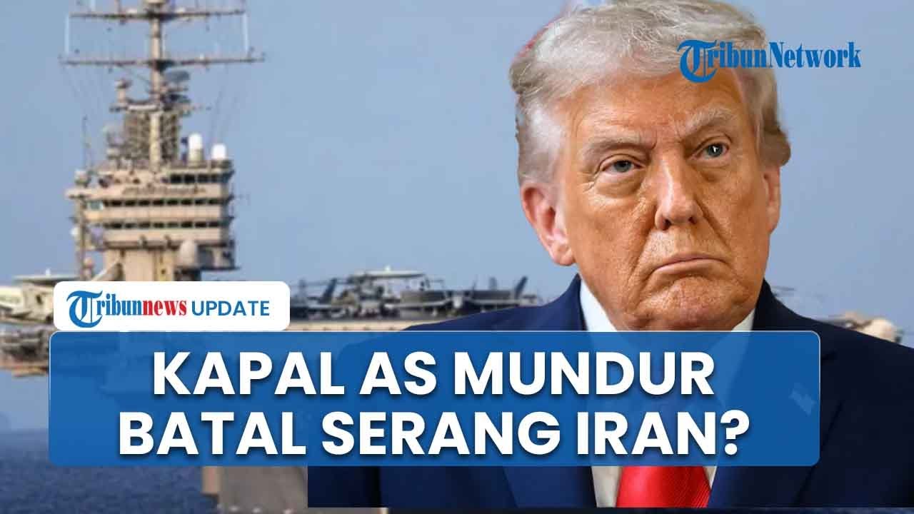 Kapal Induk Nuklir AS Tepergok Tinggalkan Laut Oman saat Iran Garang Menyerbu, Trump Batal Serang?