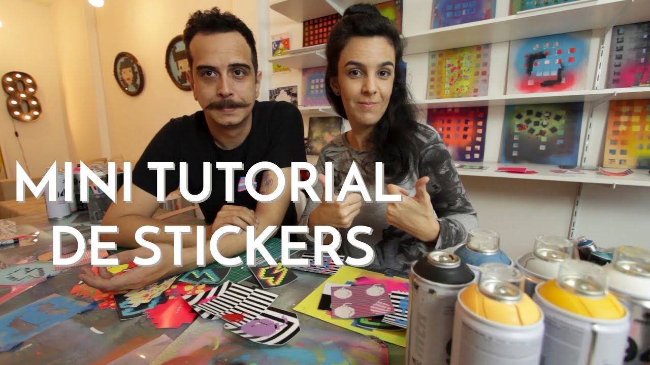COMO FAZER STICKERS (STENCIL VINIL E TINTA SPRAY) [