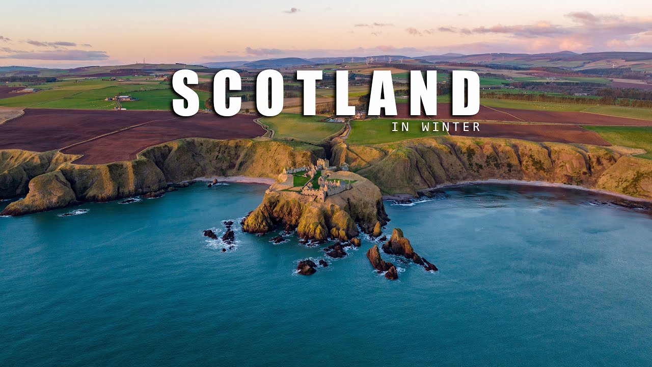 Scotland In Winter (Highlands / Isle of Skye) 4K  Drone | Relaxing, Peaceful Studying Music