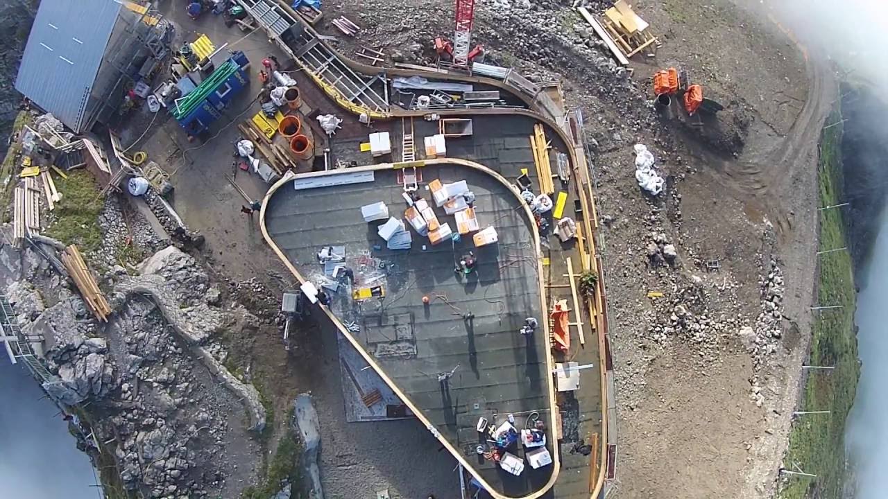 Video mit Luftaufnahmen in über 2.224 Metern Höhe: der aktuelle Stand der Bauarbeiten am Nebelhorn