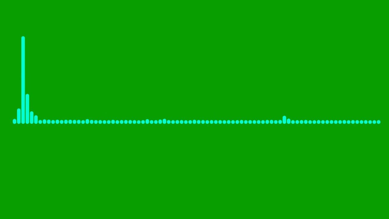New green screen line audio spectrum