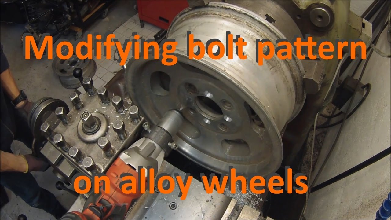 Modifying bolt pattern on alloy wheels