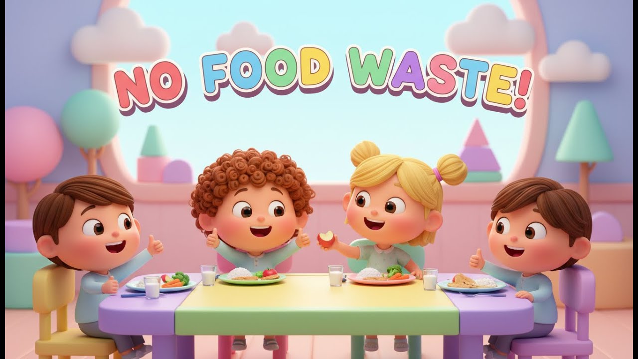 Don’t Waste Food Song for Kids | Save Food Save Life | Food Wastage Song | Good Habits | Clean Plate