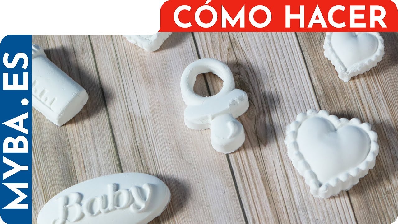 Apliques de beb&eacute; DIY con Extra Light Soft Clay de Stamperia. Pasta secado al aire.