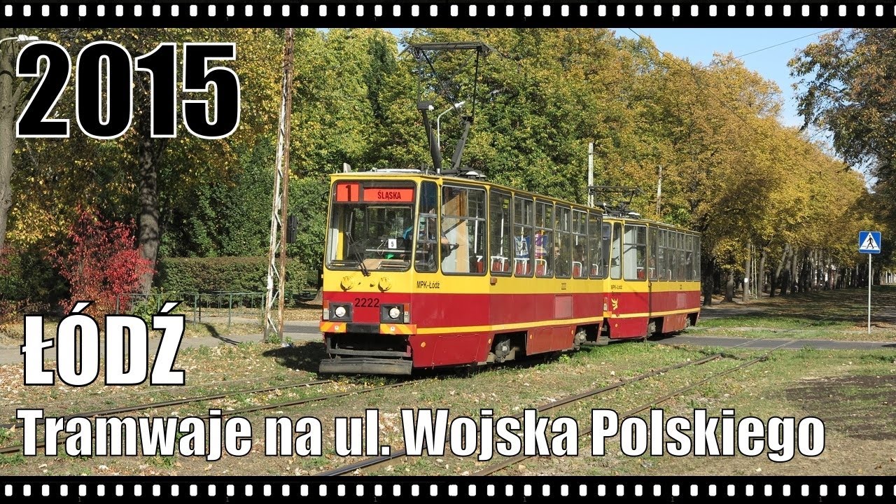 Łódź. Tramwaje na ulicy Wojska Polskiego; 8.10.2015 r.