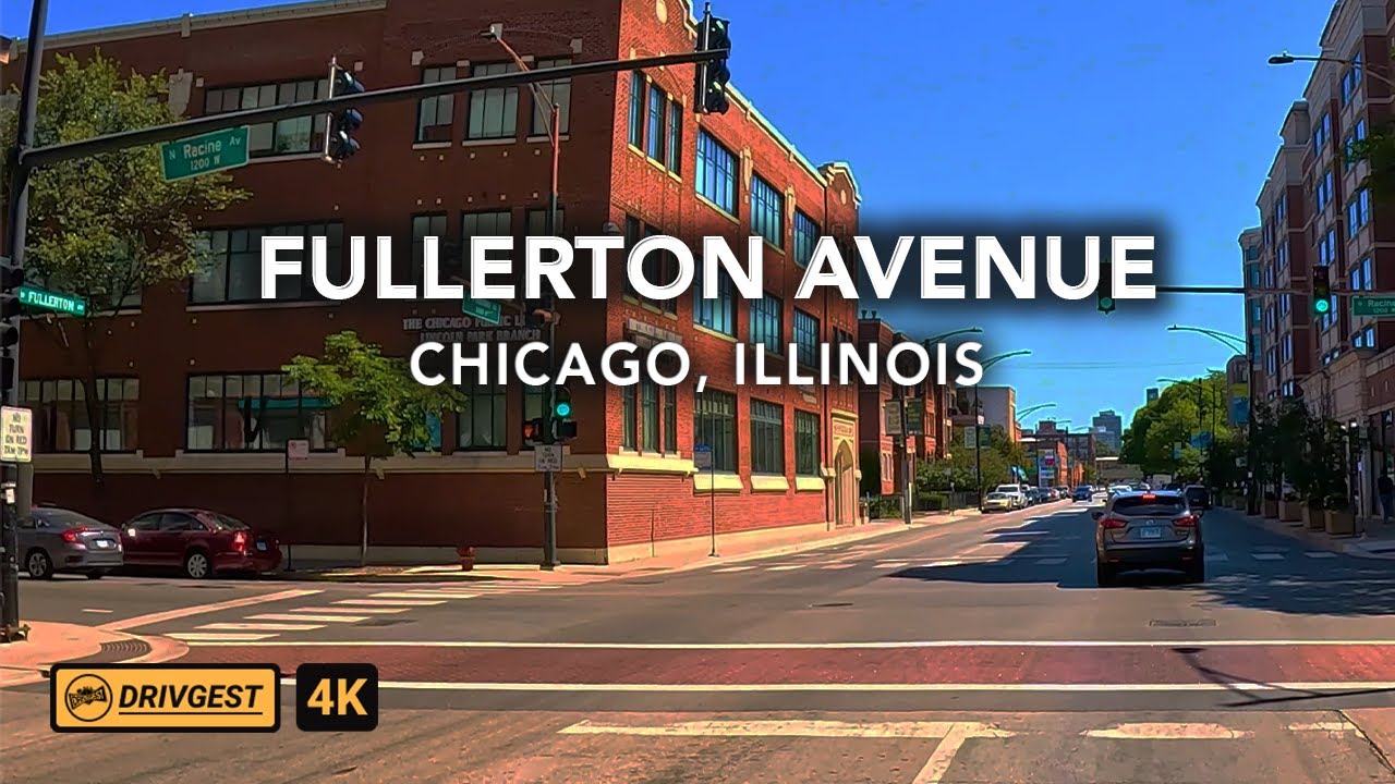 Fullerton Avenue | Chicago | 4k | Drivgest