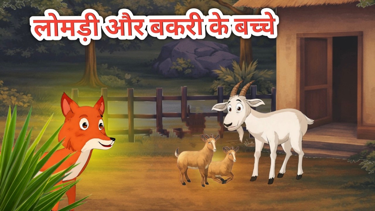 चालक लोमड़ और बकरी के दो बच्चे | Fox and Goat Hindi Kahani | Moral Stories