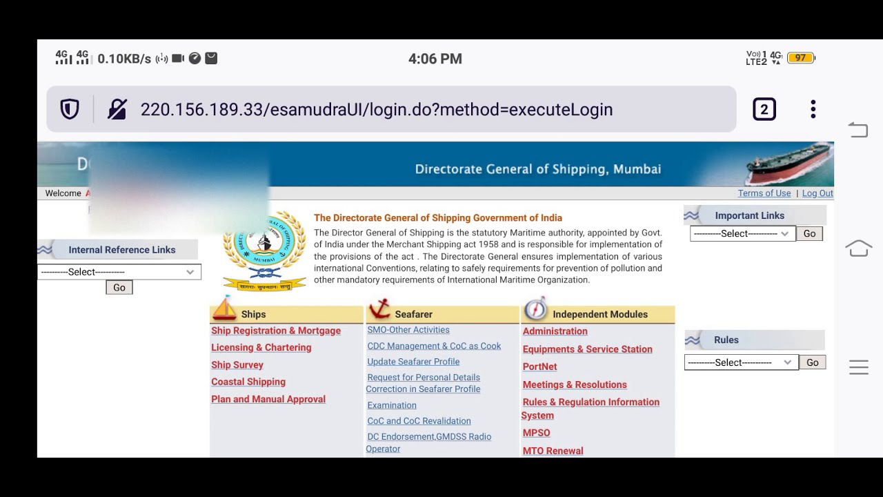 Request For Corrections in Seafarer INDOS Profile in DG Shipping Website