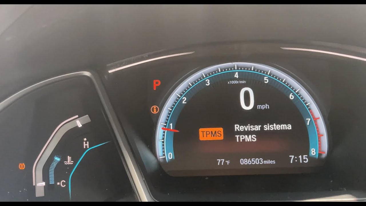 2016 - 2021 Honda Civic TPMS System Reset