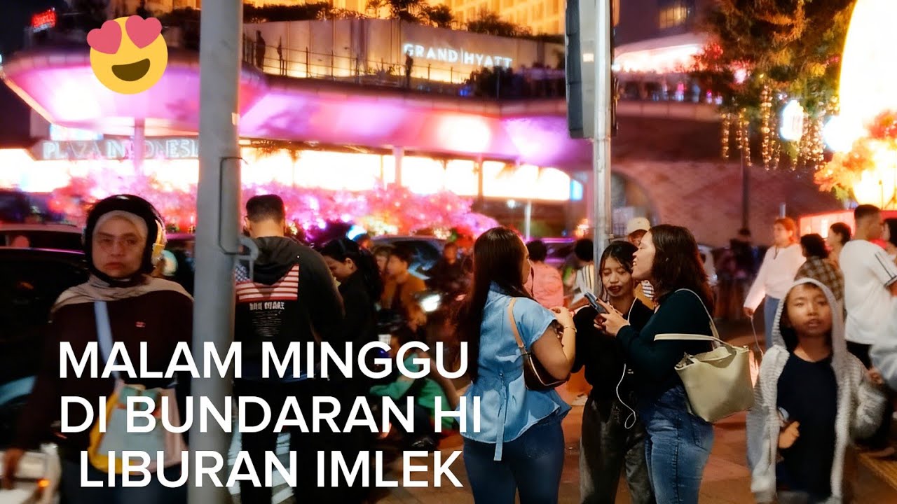 Virtual Walking Tour Bundaran HI &ndash; Sarinah Jakarta 🇮🇩 | Saturday Night Before Chinese New Year 2026