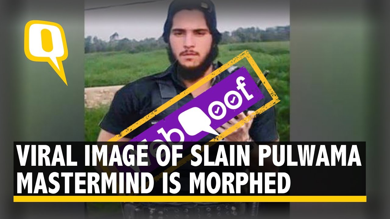 WebQoof: That Viral Image of Slain Pulwama Mastermind Is Morphed By an App! | The Quint