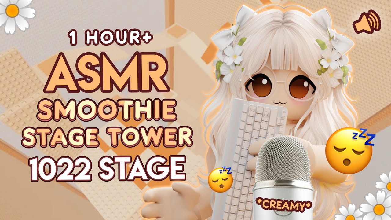 Roblox ASMR ✿ Smoothie Stage Tower 🥤 but it's *CREAMY* Keyboard ASMR [1022 STAGE]