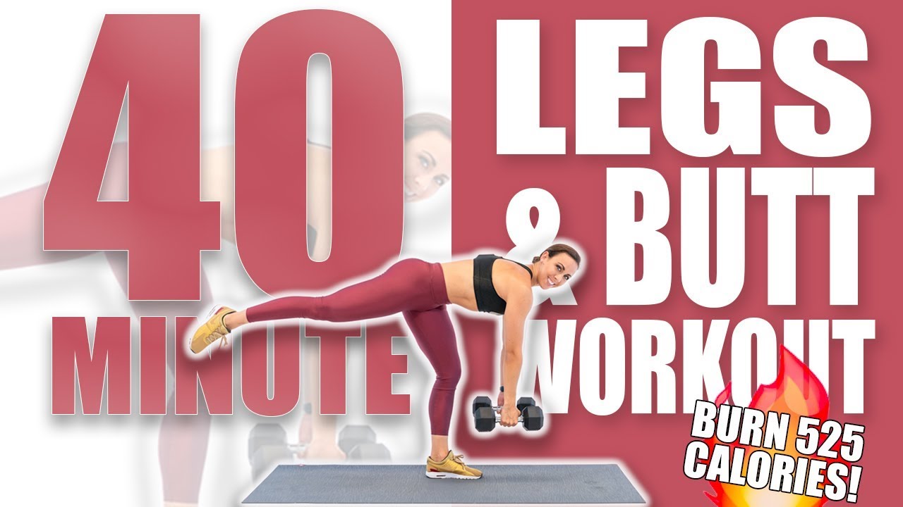 40 Minute Legs and Butt Workout 🔥Burn 525 Calories 🔥 Sydney Cummings