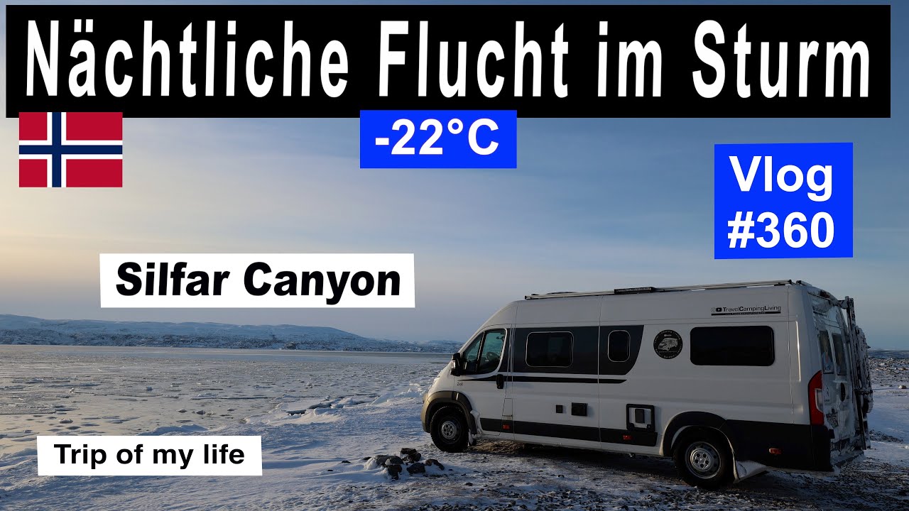 #360 Roadtrip Norwegen - Flucht aus dem Schneesturm | Silfar Canyon Tiefschnee | Überraschend kalt