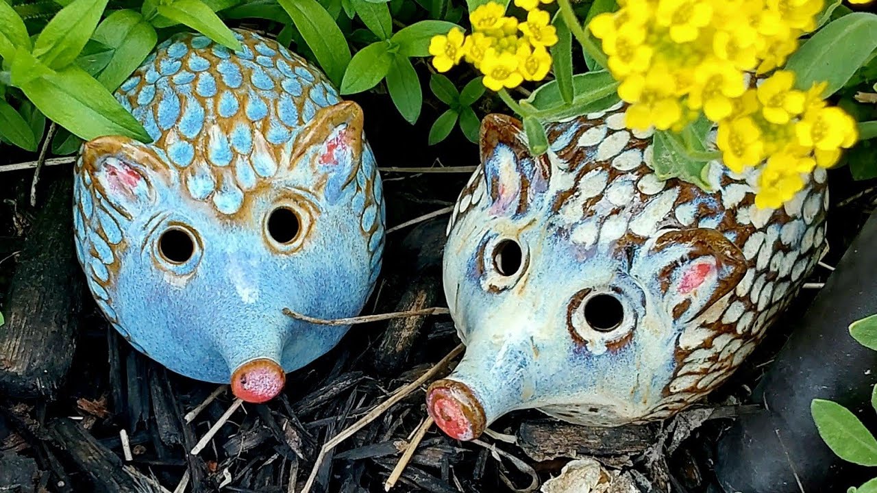 Kiln Opening! Pottery hedgehogs are glazed.