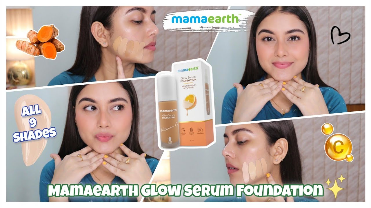 Тональная основа-сыворотка MamaEarth Glow Serum | Обзор + свотчи | Все 9 оттенков | Арпита Гошал