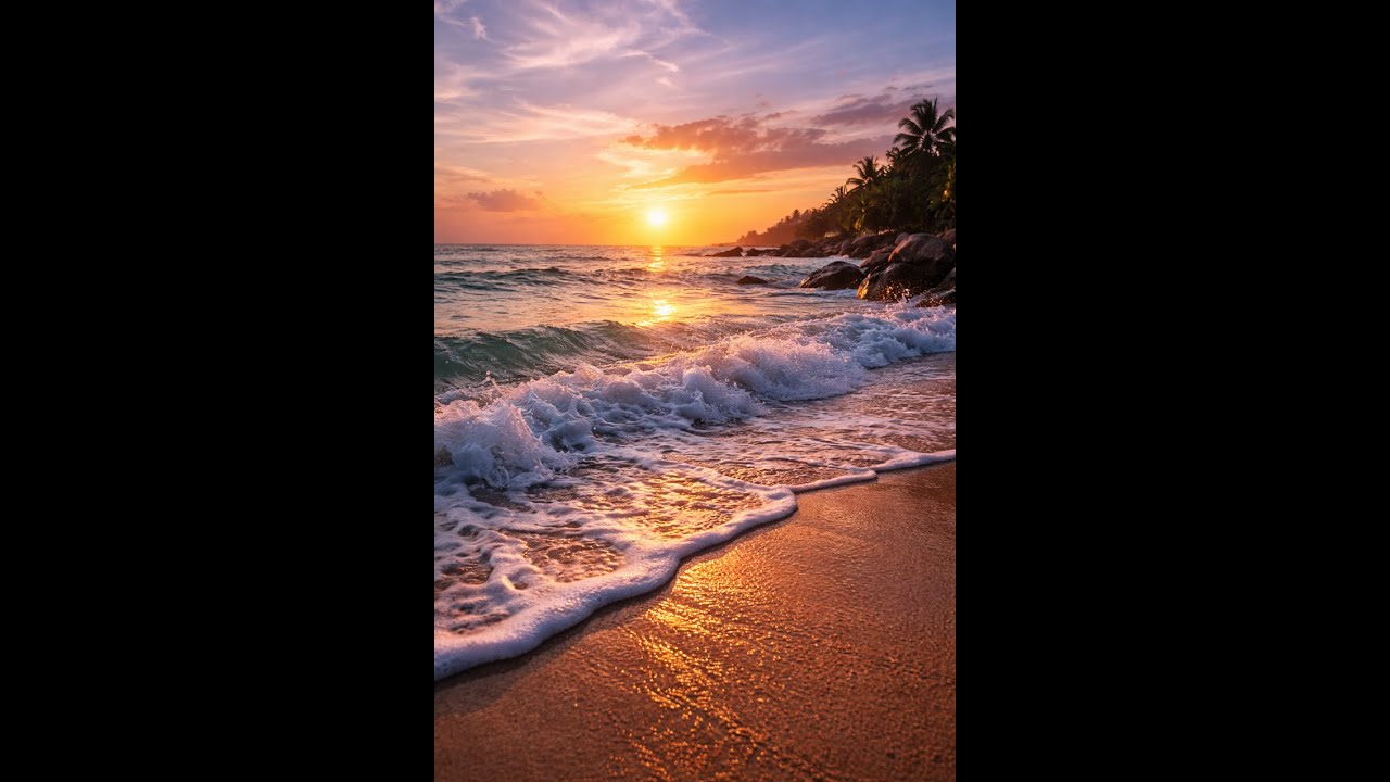 4K Ocean Waves Sound 🌅 Gentle Sea Sounds & Peaceful Coastal Calm
