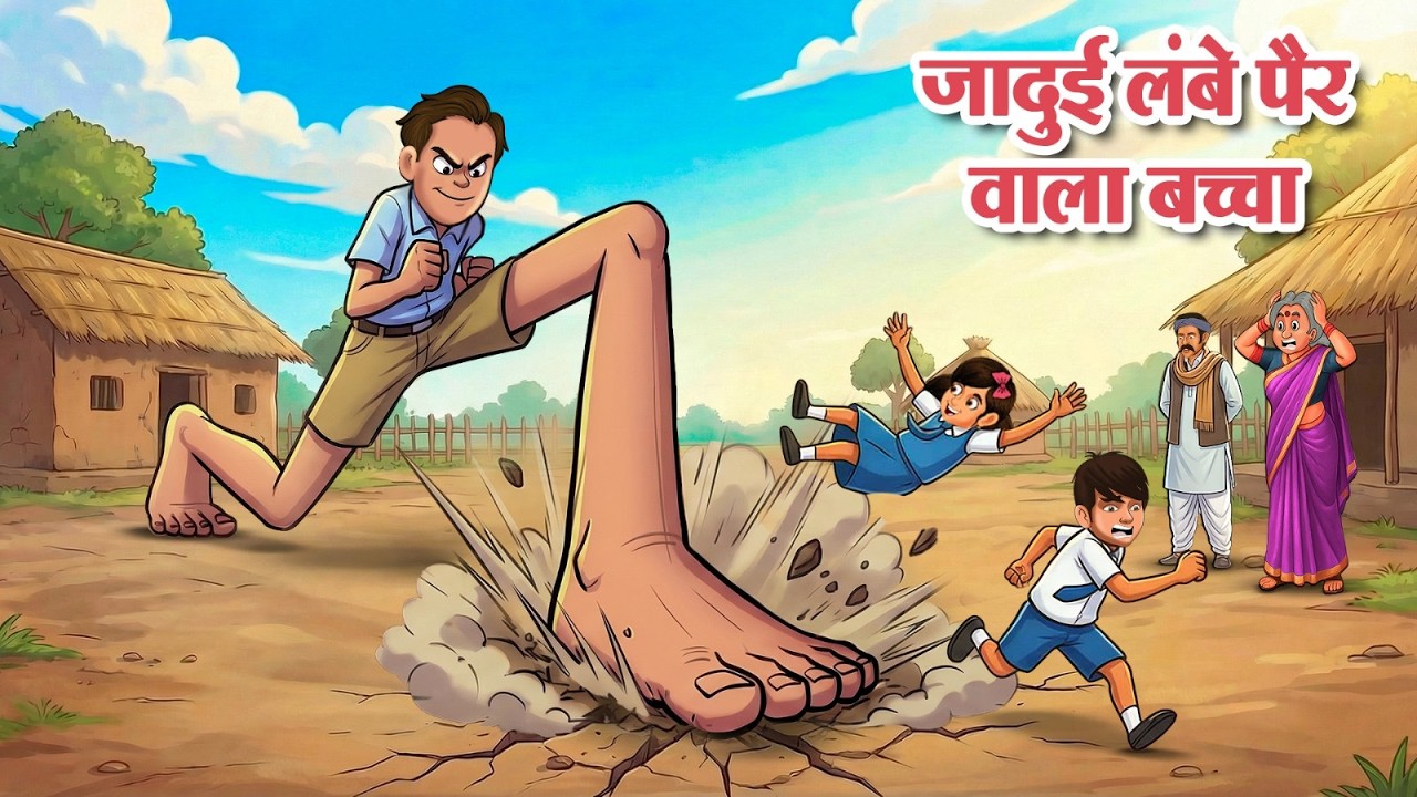 जादुई लंबे पैर वाला लड़का | Hindi Kahani | Hindi Cartoon | Moral Stories | Hindi Story | Kahaniya