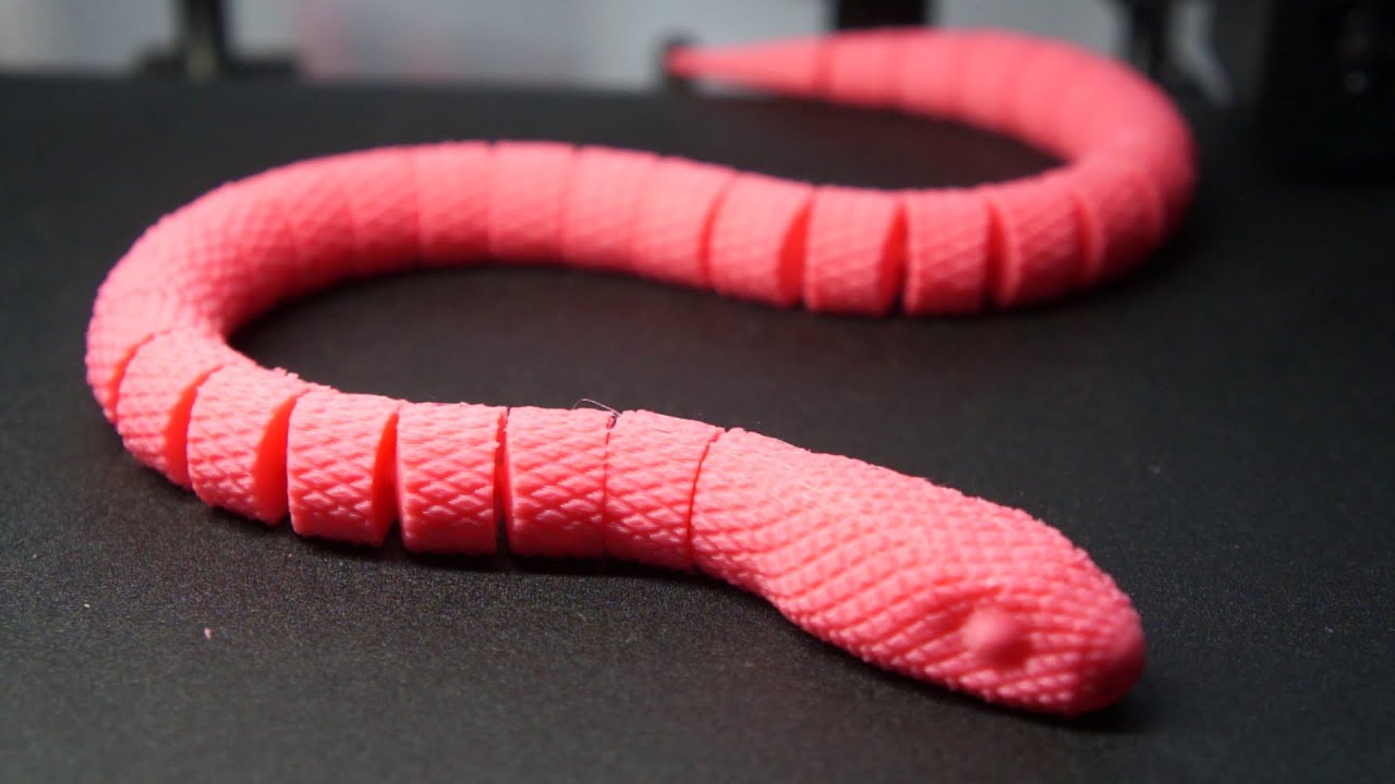 3D Printing - Articulating Snake - Knurled Nightcrawler