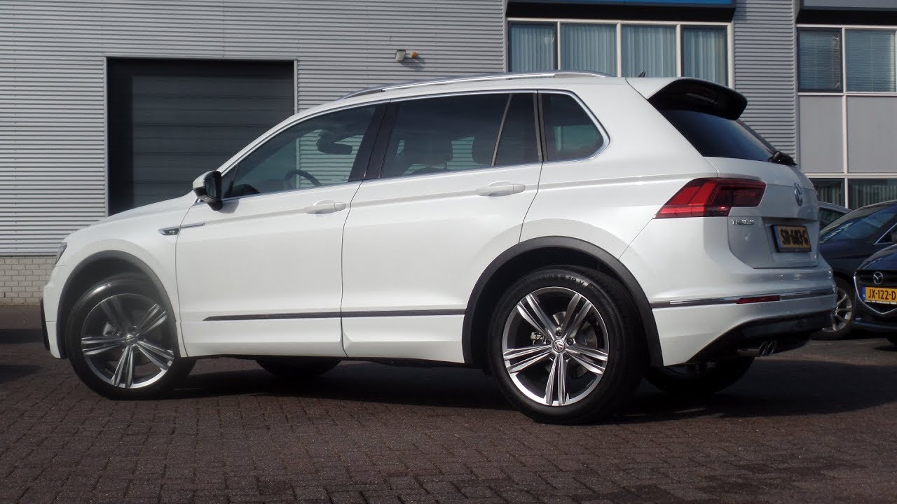 Volkswagen NEW 2018 Tiguan R-Line Oryx White Pearl 19 inch Sebring walk around & Inside detail