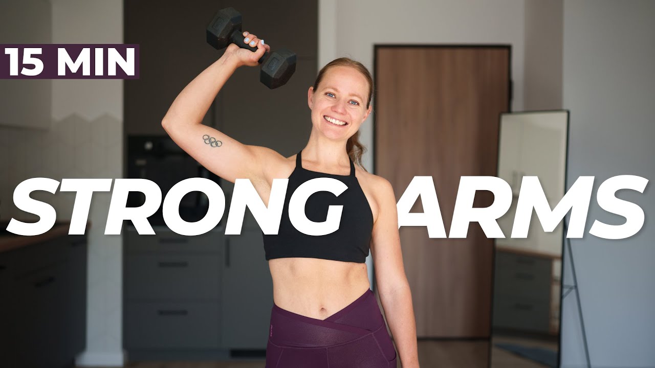 15 MIN ARM WORKOUT | Toned Biceps & Triceps