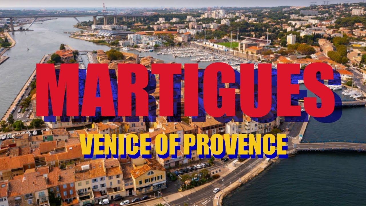 Martigues Venice of Provence short street walk on windy day