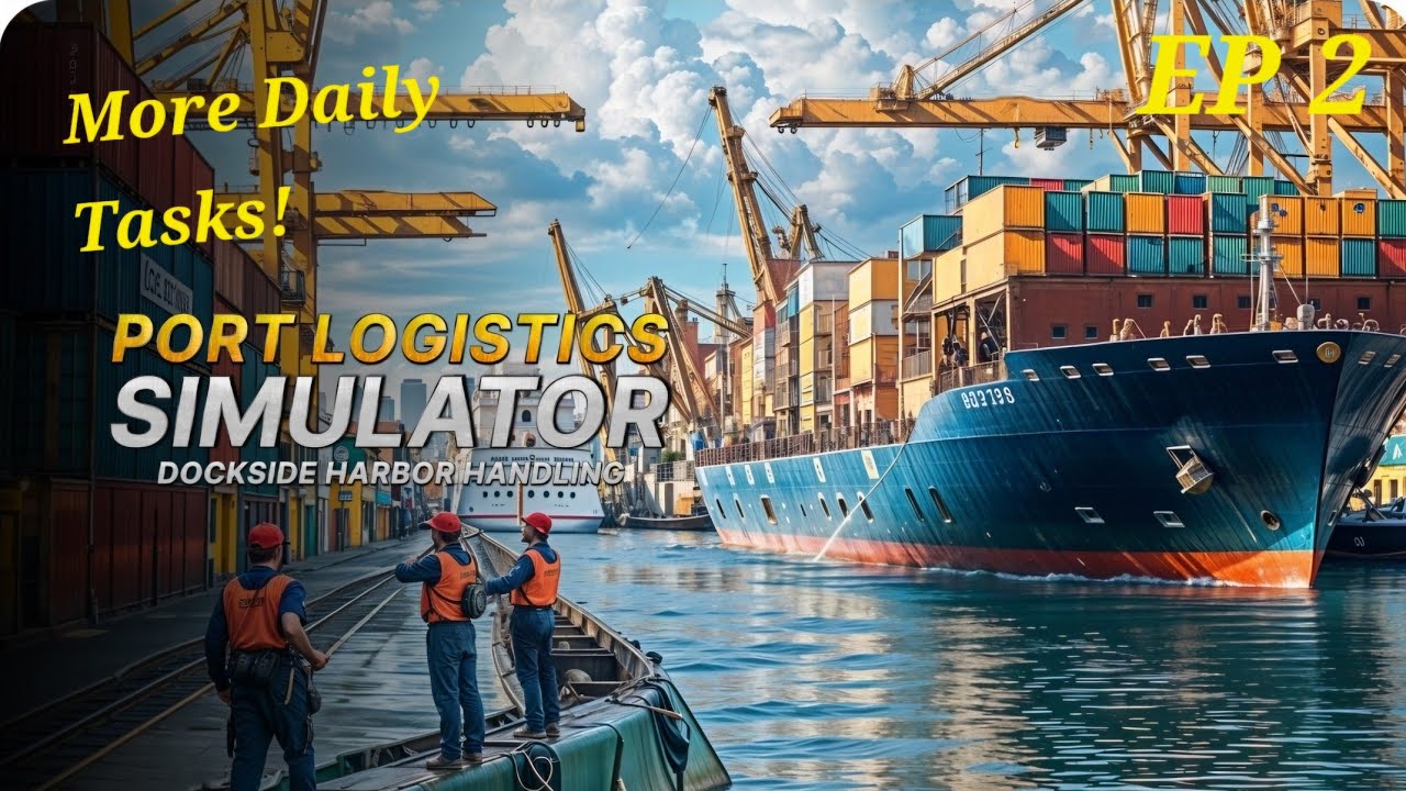 Port Logistics Simulator: Dockside Harbor Handling PS5 - EP 2 - How not to operate a Forklfit!