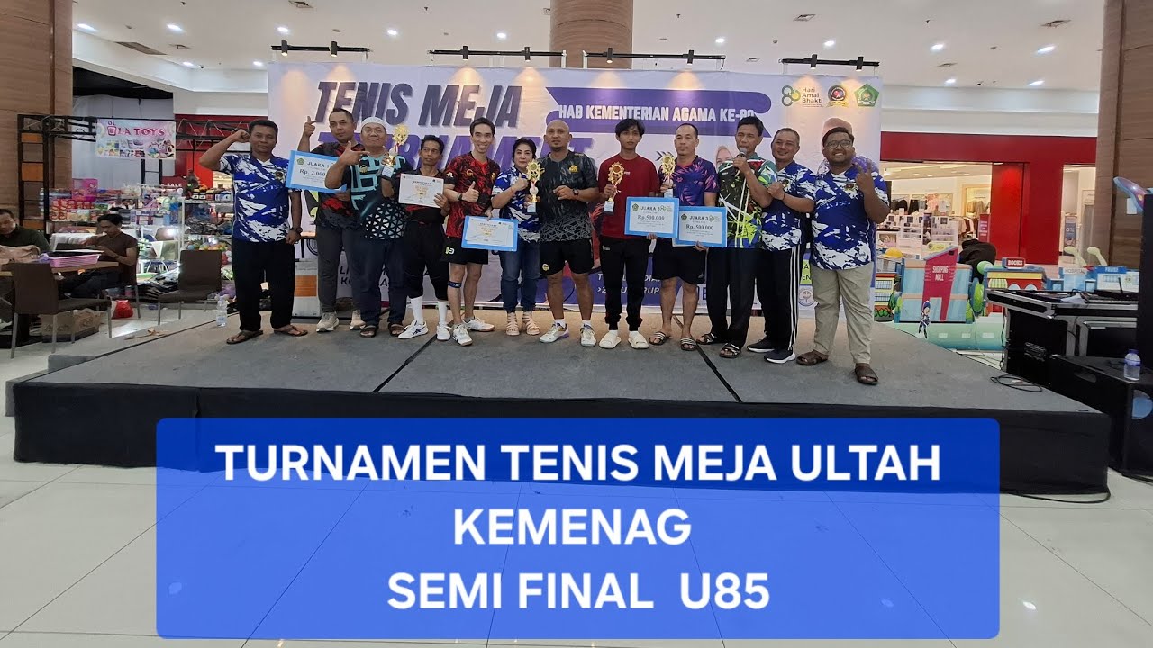 SEMI FINAL U85 TURNAMEN TENIS MEJA KEMENAG  ARDES/AKIET (PTM BNB)VS NASRUL/ZULFEBRI (PTM RAJAWALI)