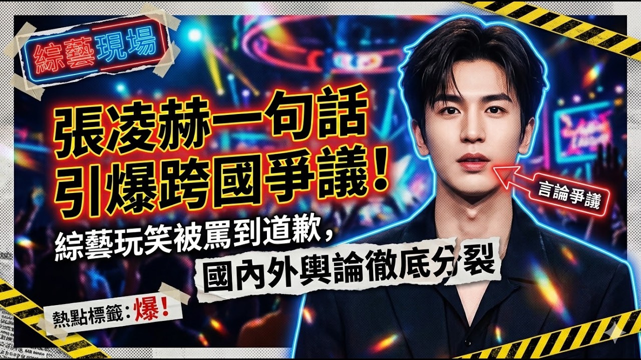 張淩赫一句話引爆跨國爭議！綜藝玩笑被罵到道歉，國內外輿論徹底分裂
