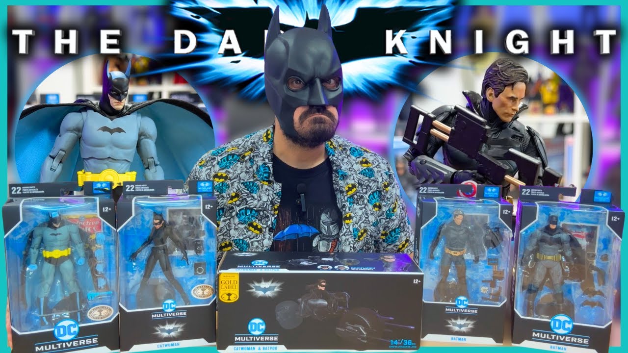 ¡Megaunboxing BATMAN McFarlane! 💥 The Dark Knight, Catwoman con Bat-Pod, Batfleck, Batman Clásico