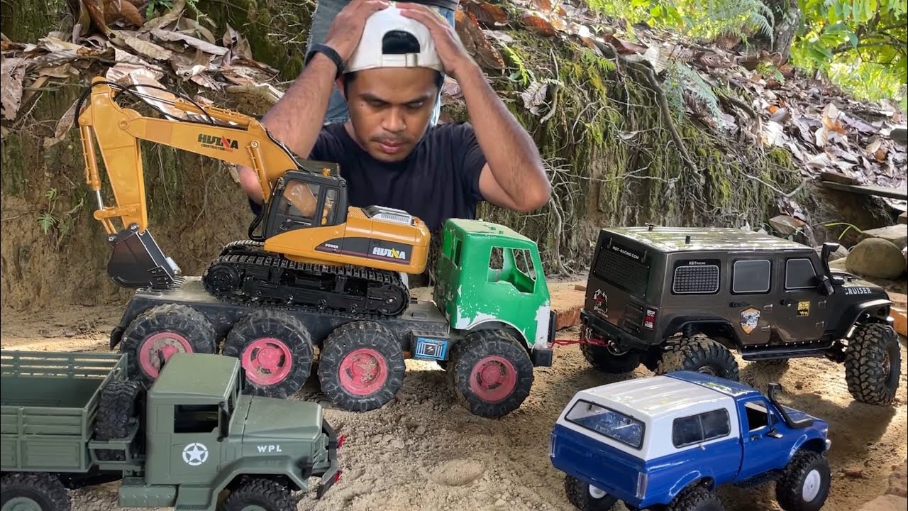 Mobil RC Excavator: Proyek Jalan Raya Pertama, Mobil Offroad Langsung Uji Coba Jalan