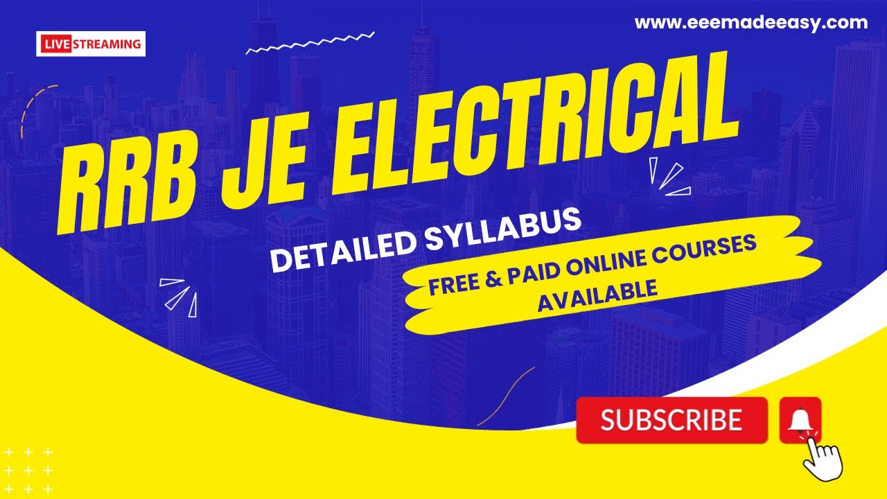 RRB JE Electrical Syllabus EEE Made Easy