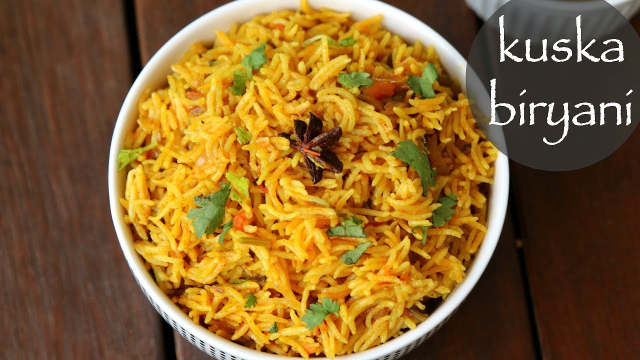kuska recipe | कुसका बिरयानी रेसिपी | kuska biryani recipe | how to make plain biryani