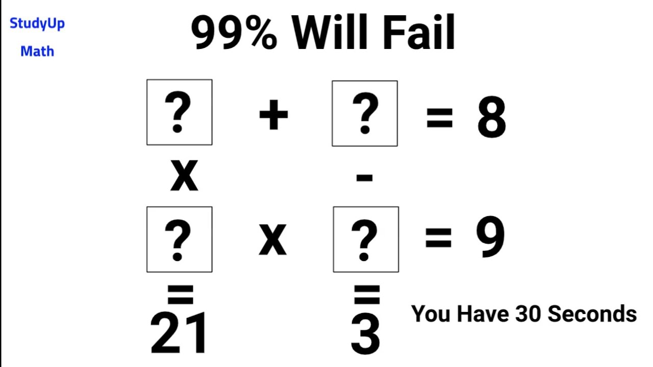Fill the Boxes || 99% will Fail || StudyUp- Math Riddle