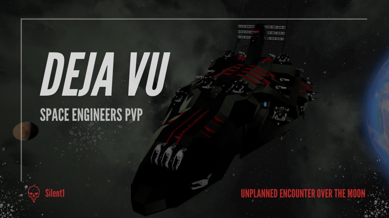 Space Engineers PVP. Deja vu (unplanned encounter over the moon)