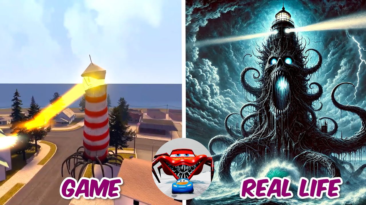 Lighthouse.exe Monster In Real Life | All Eater Monster | Spinning Wheel Tiles Hop Battle