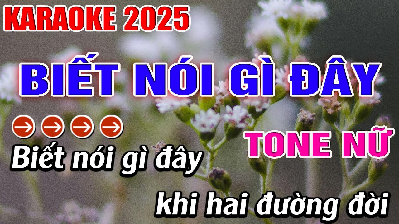 Biết Nói Gì Đây Karaoke Tone Nữ Karaoke Đăng Khôi - Beat Mới