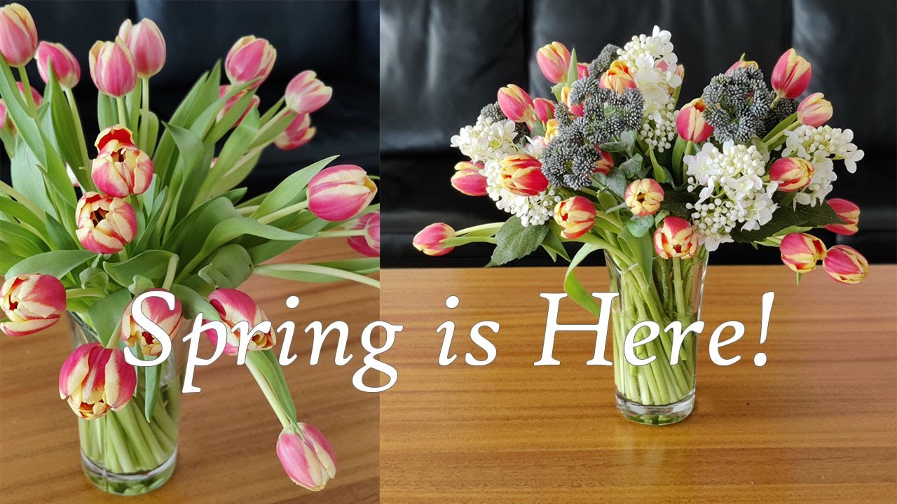 Easy DIY Tulip arrangement for spring