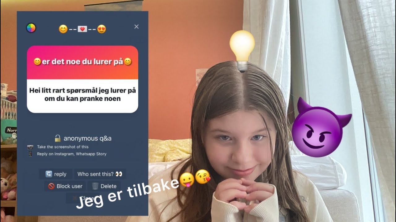 Dere bestemmer dagen min🤭jeg er tilbake😜💛