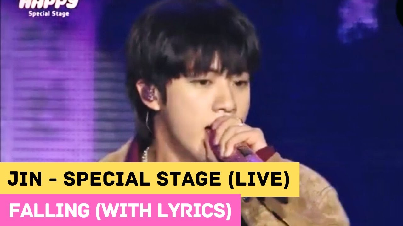 Jin (BTS) - Falling With Lyrics | Album Happy Live Special Stage | Falling (Dengan Lirik)
