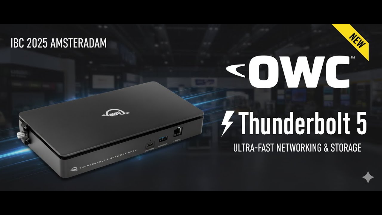 OWC на ​​IBC 2025: Thunderbolt 5 и системы хранения данных нового поколения
